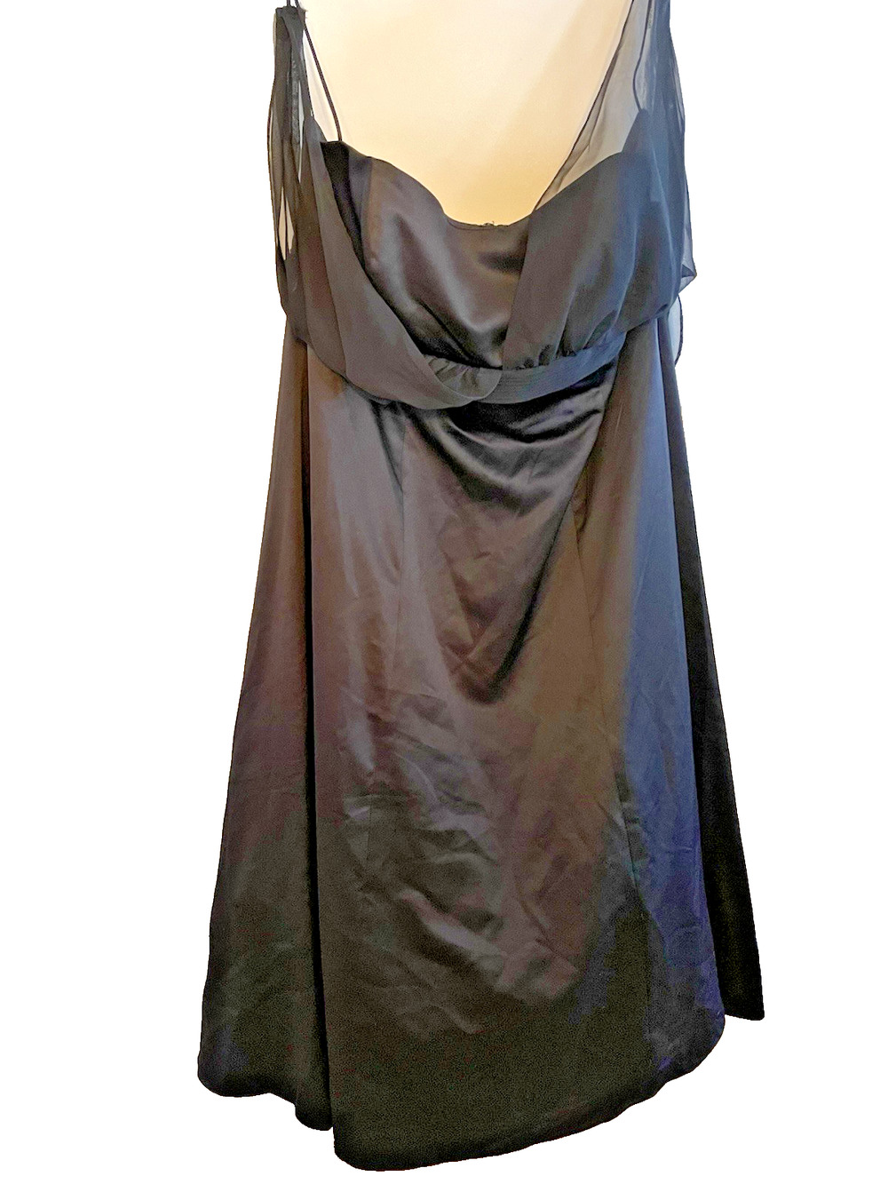 David's Bridal Strapless Bridesmaid Party Formal Prom Black Dress Sz 26